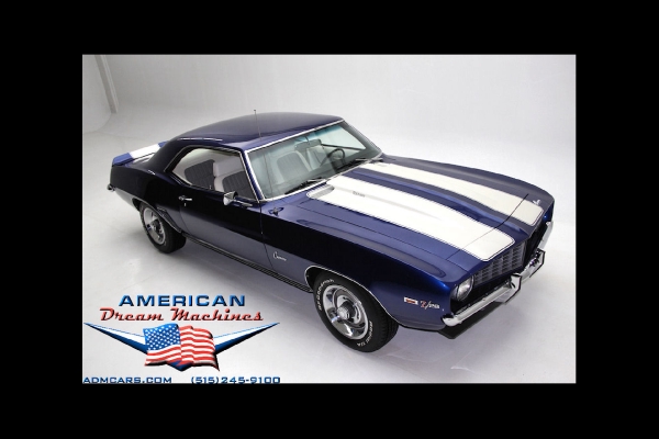 For Sale Used 1969 Chevrolet Camaro Z28, Blue X-77 DZ 302 Z28 | American Dream Machines Des Moines IA 50309