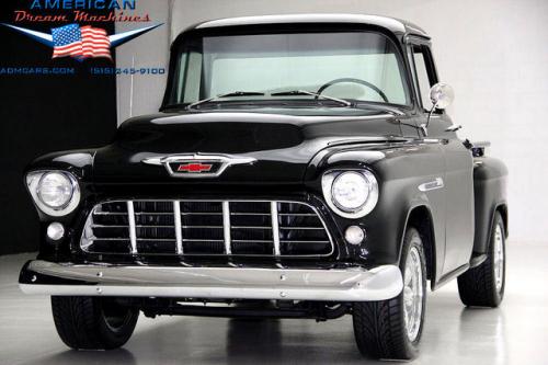 For Sale Used 1955 Chevrolet Pickup 454 Big Back Window Stepside Pickup | American Dream Machines Des Moines IA 50309