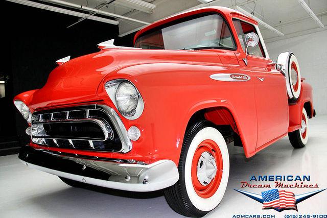 For Sale Used 1957 Chevrolet Pickup, Big Back Window 265-V8 Pickup | American Dream Machines Des Moines IA 50309