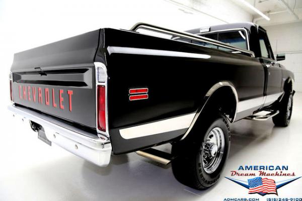 For Sale Used 1972 Chevrolet K20 Cheyenne pickup Black 4x4 Frame off | American Dream Machines Des Moines IA 50309