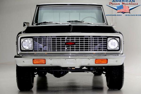 For Sale Used 1972 Chevrolet K20 Cheyenne pickup Black 4x4 Frame off | American Dream Machines Des Moines IA 50309