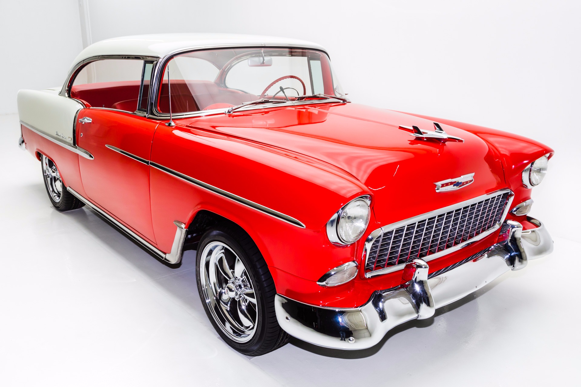 For Sale Used 1955 Chevrolet Bel Air 350 Auto A/C, New Chrome | American Dream Machines Des Moines IA 50309