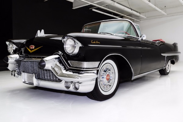 For Sale Used 1957 Cadillac Series 62 Black Red Leather | American Dream Machines Des Moines IA 50309