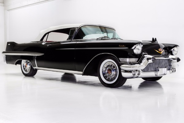 For Sale Used 1957 Cadillac Series 62 Black Red Leather | American Dream Machines Des Moines IA 50309