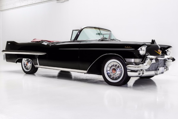 For Sale Used 1957 Cadillac Series 62 Black Red Leather | American Dream Machines Des Moines IA 50309