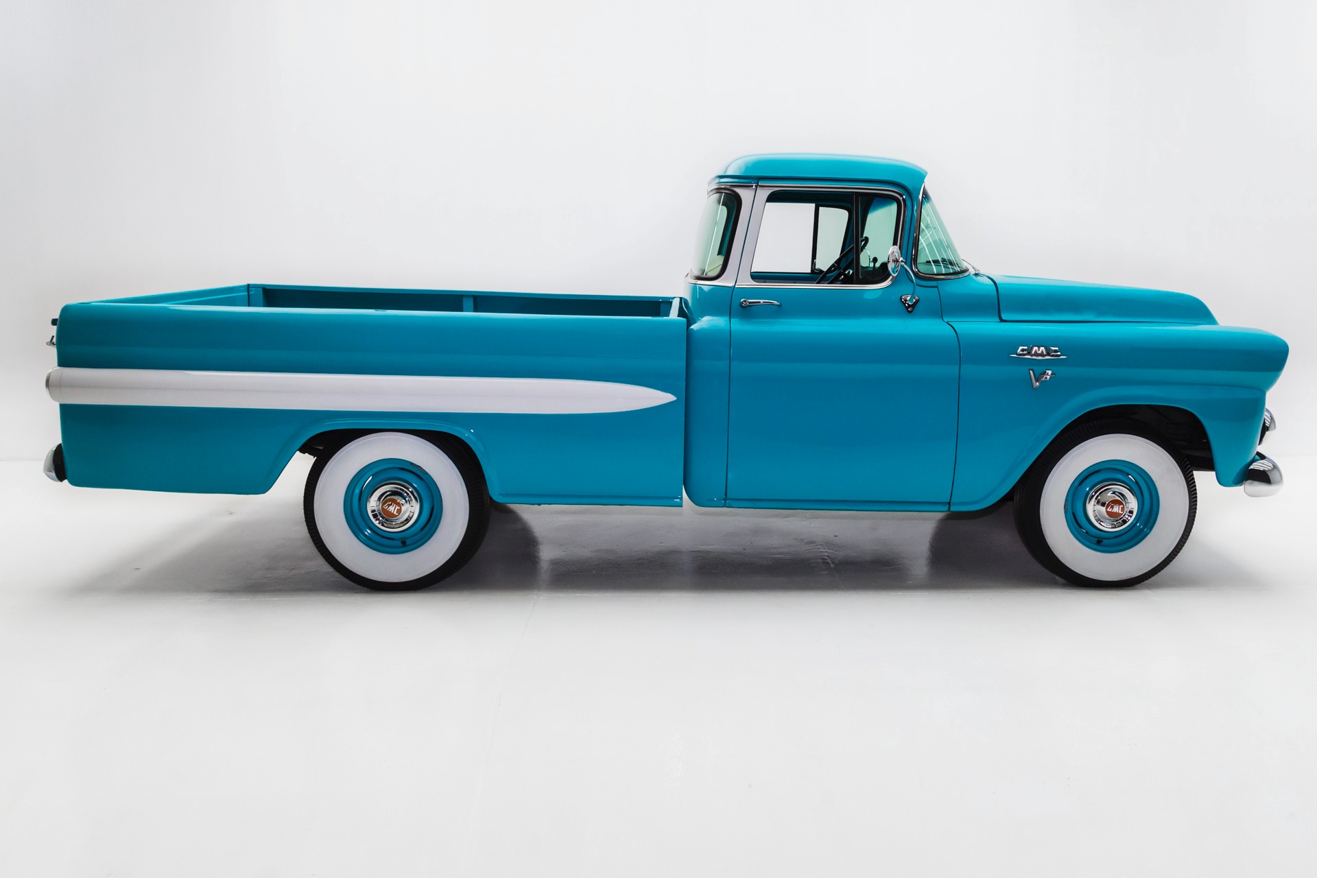 For Sale Used 1959 GMC Pickup Fleetside Big Back Window V8 | American Dream Machines Des Moines IA 50309