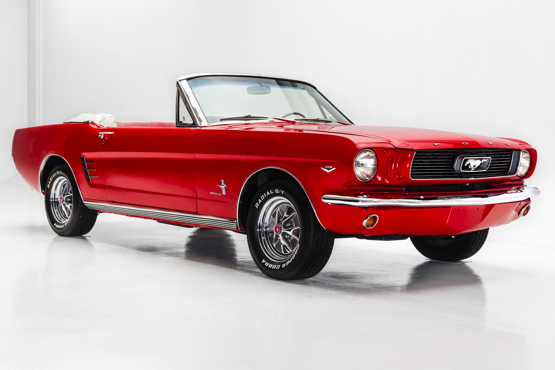 1966 Ford Mustang Red Red Convertible 289