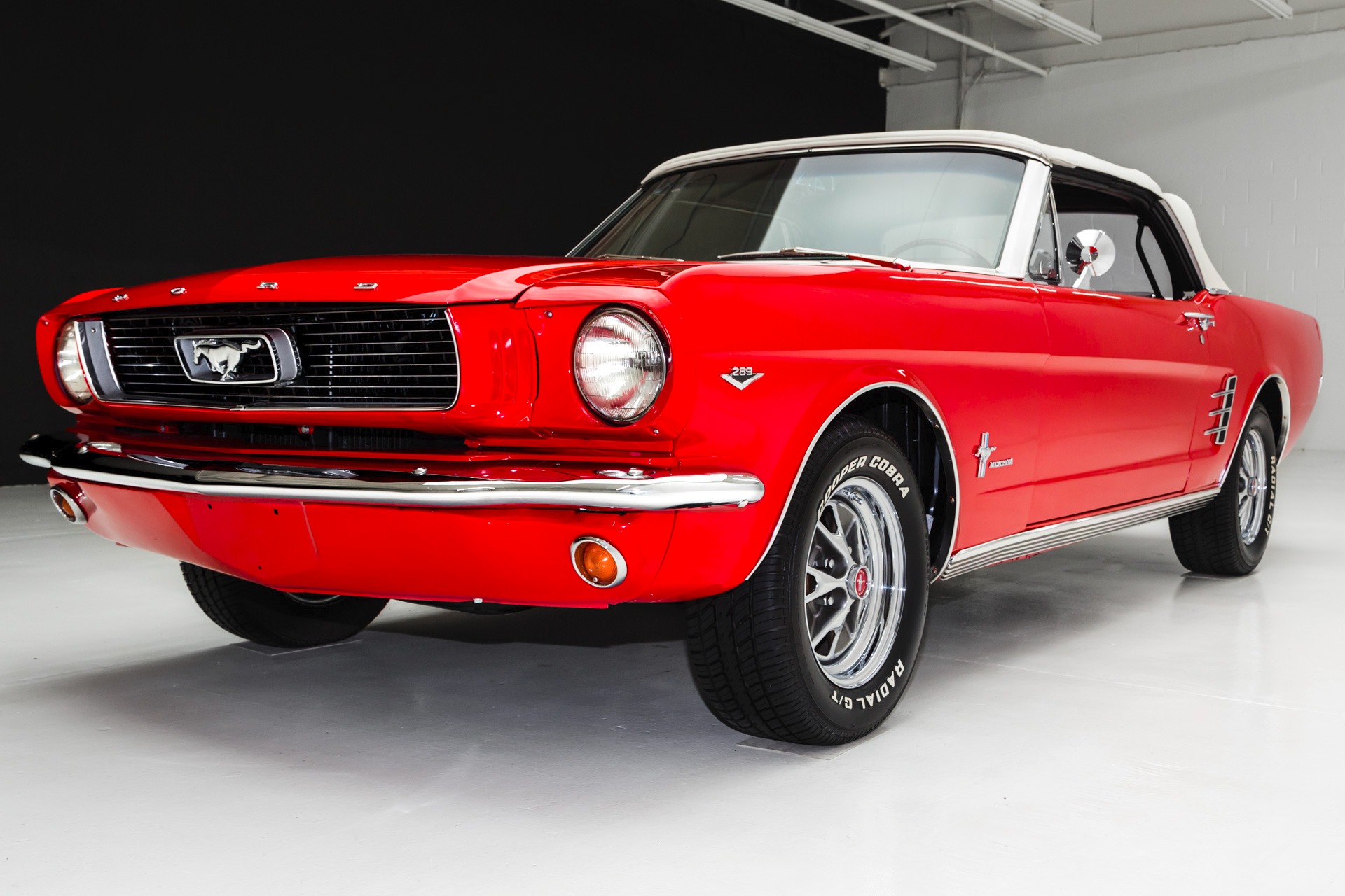 1966 Ford Mustang Red/Red Convertible 289