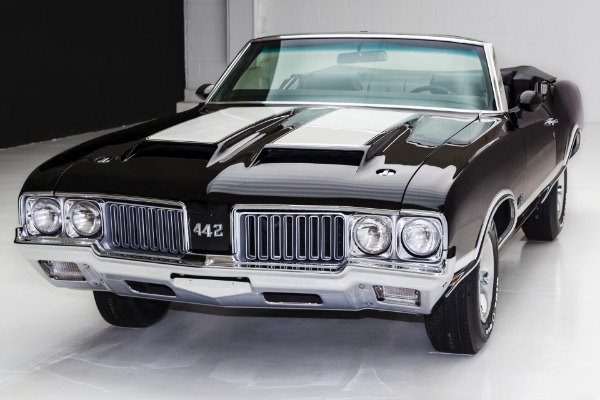 For Sale Used 1970 Oldsmobile 442 Triple Black 455 A/C Ram Air | American Dream Machines Des Moines IA 50309