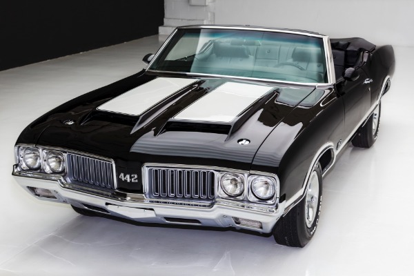 For Sale Used 1970 Oldsmobile 442 Triple Black 455 A/C Ram Air | American Dream Machines Des Moines IA 50309