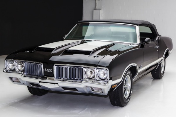 For Sale Used 1970 Oldsmobile 442 Triple Black 455 A/C Ram Air | American Dream Machines Des Moines IA 50309