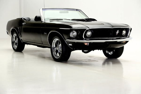 For Sale Used 1969 Ford Mustang Convertible Triple black 302 Auto | American Dream Machines Des Moines IA 50309