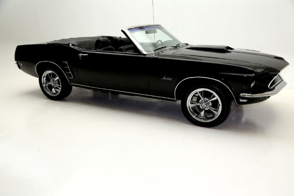 For Sale Used 1969 Ford Mustang Convertible Triple black 302 Auto | American Dream Machines Des Moines IA 50309