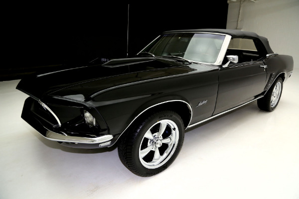 For Sale Used 1969 Ford Mustang Convertible Triple black 302 Auto | American Dream Machines Des Moines IA 50309