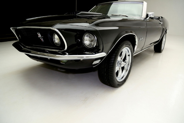 For Sale Used 1969 Ford Mustang Convertible Triple black 302 Auto | American Dream Machines Des Moines IA 50309