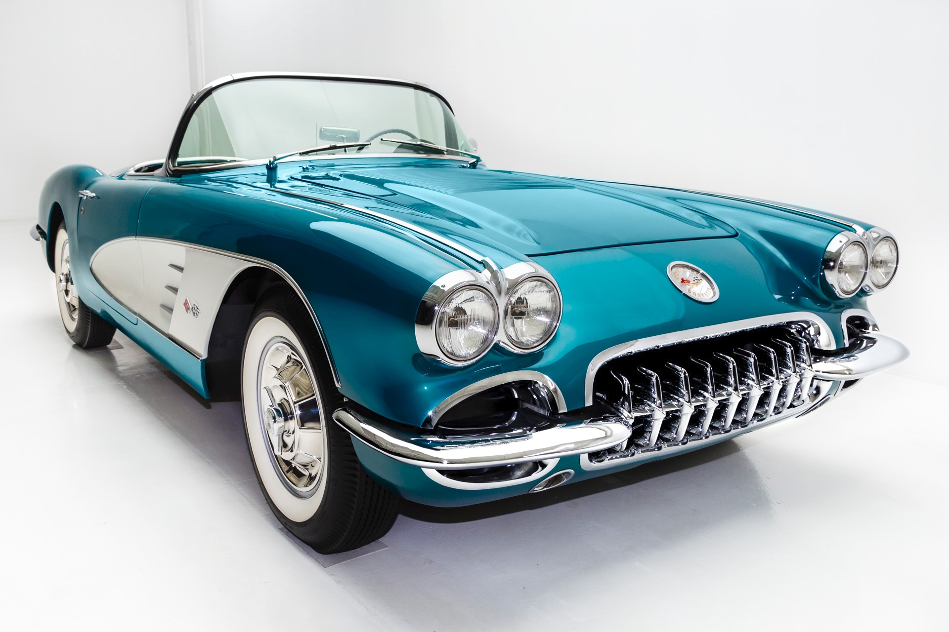 For Sale Used 1958 Chevrolet Corvette Rare Regal Turquoise | American Dream Machines Des Moines IA 50309