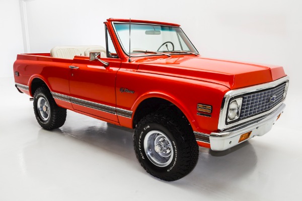 For Sale Used 1971 Chevrolet K5 Blazer 4x4 Orange Crush AC | American Dream Machines Des Moines IA 50309