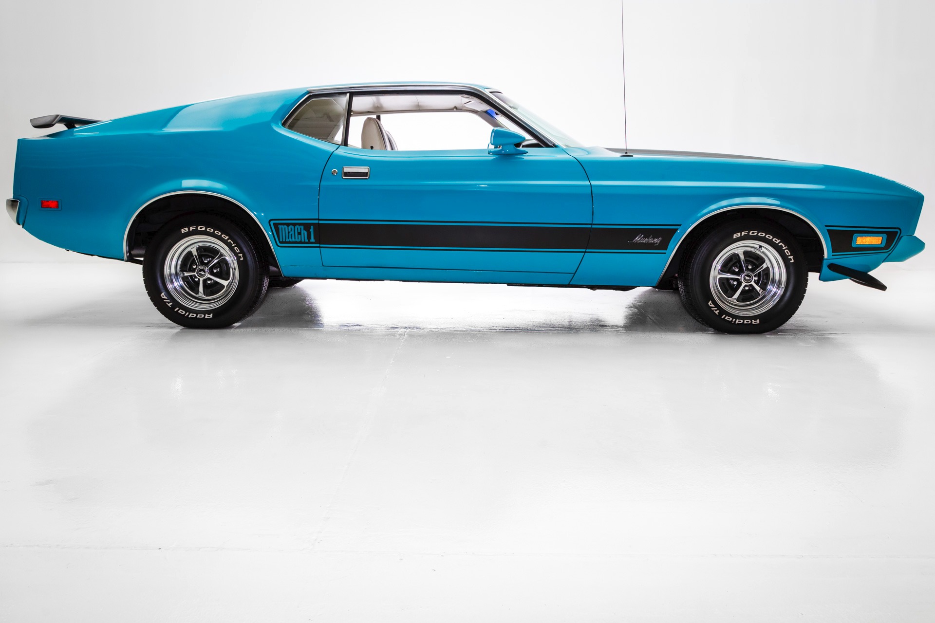 For Sale Used 1973 Ford Mustang Mach 1, New Chrome Magnums | American Dream Machines Des Moines IA 50309