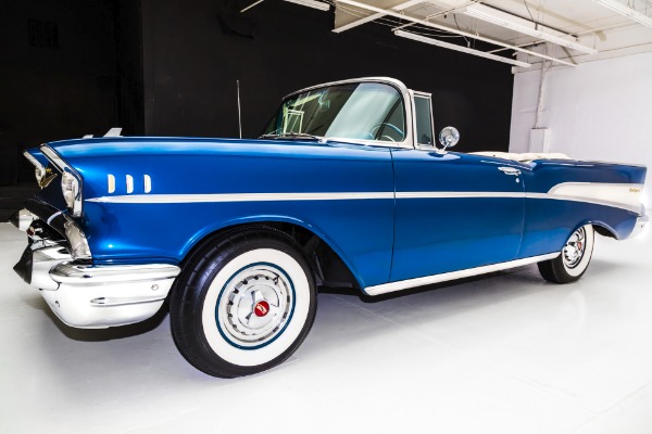 For Sale Used 1957 Chevrolet Bel Air Deep Blue, Power Pack 283 | American Dream Machines Des Moines IA 50309