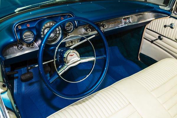 For Sale Used 1957 Chevrolet Bel Air Deep Blue, Power Pack 283 | American Dream Machines Des Moines IA 50309