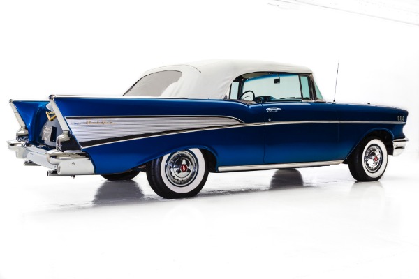 For Sale Used 1957 Chevrolet Bel Air Deep Blue, Power Pack 283 | American Dream Machines Des Moines IA 50309