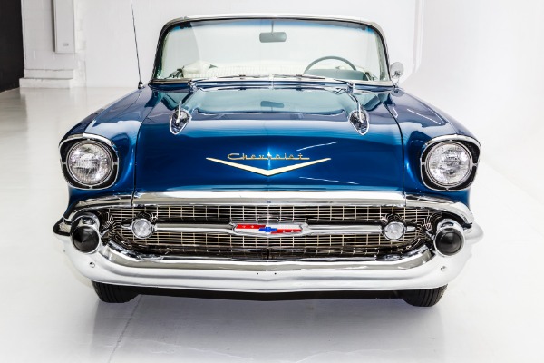 For Sale Used 1957 Chevrolet Bel Air Deep Blue, Power Pack 283 | American Dream Machines Des Moines IA 50309