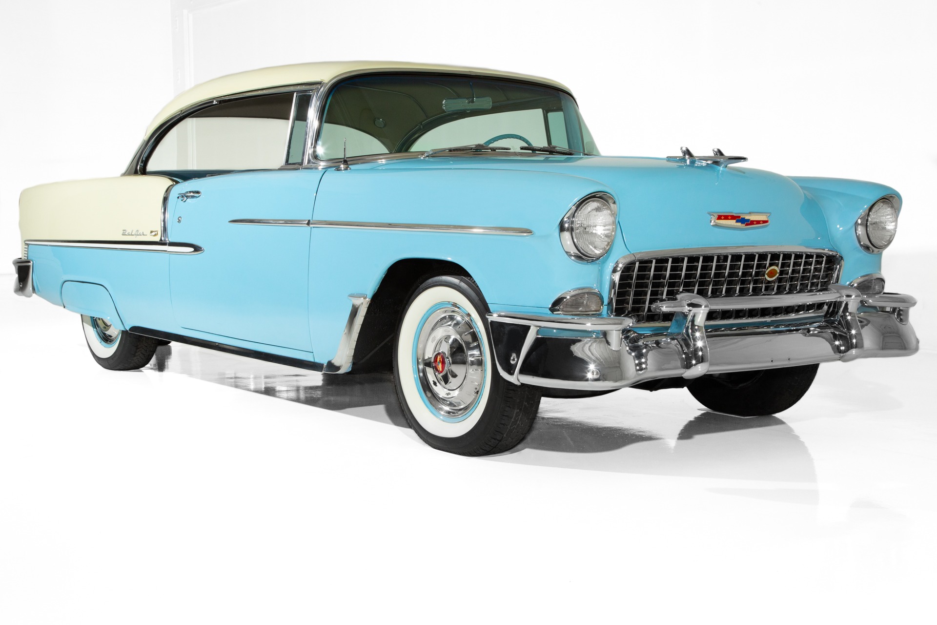 1955 Chevrolet Bel Air Blue, Ivory, V8 Auto PS PB 