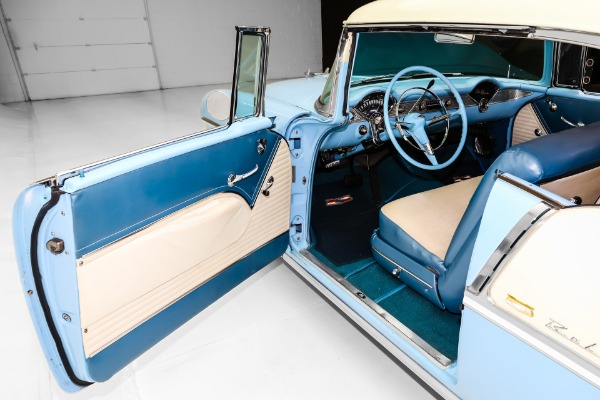 For Sale Used 1955 Chevrolet Bel Air Blue, Ivory, V8 Auto PS PB | American Dream Machines Des Moines IA 50309