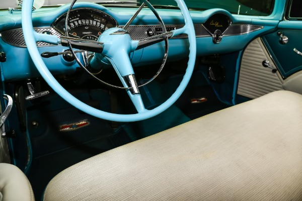 For Sale Used 1955 Chevrolet Bel Air Blue, Ivory, V8 Auto PS PB | American Dream Machines Des Moines IA 50309