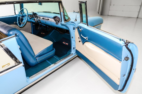 For Sale Used 1955 Chevrolet Bel Air Blue, Ivory, V8 Auto PS PB | American Dream Machines Des Moines IA 50309