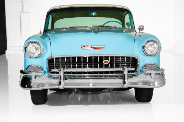 For Sale Used 1955 Chevrolet Bel Air Blue, Ivory, V8 Auto PS PB | American Dream Machines Des Moines IA 50309