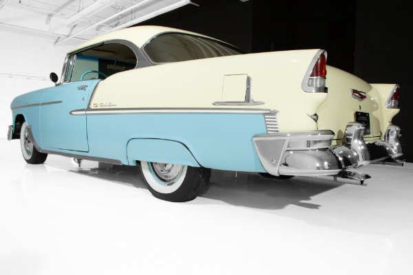 For Sale Used 1955 Chevrolet Bel Air Blue, Ivory, V8 Auto PS PB | American Dream Machines Des Moines IA 50309