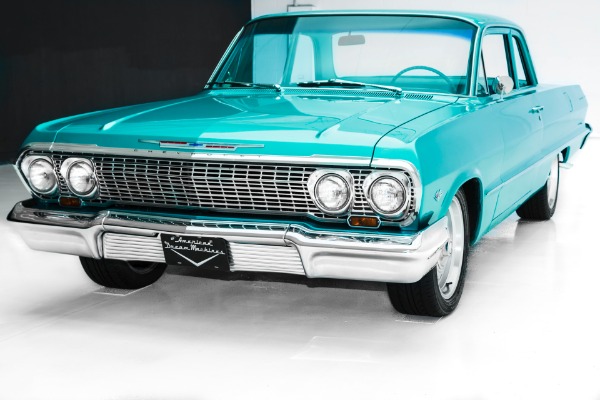 For Sale Used 1963 Chevrolet Bel Air 4-Spd PS PB New Chrome | American Dream Machines Des Moines IA 50309