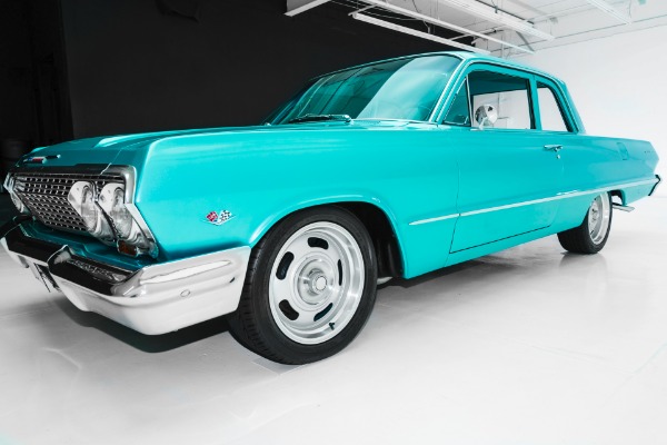 For Sale Used 1963 Chevrolet Bel Air 4-Spd PS PB New Chrome | American Dream Machines Des Moines IA 50309