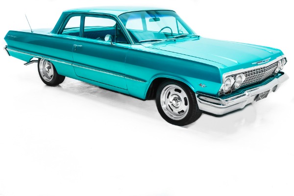 For Sale Used 1963 Chevrolet Bel Air 4-Spd PS PB New Chrome | American Dream Machines Des Moines IA 50309