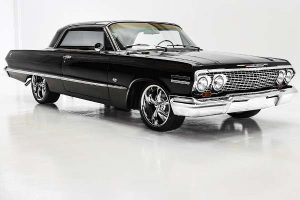 For Sale Used 1963 Chevrolet Impala Black 4-Speed New Chrome | American Dream Machines Des Moines IA 50309