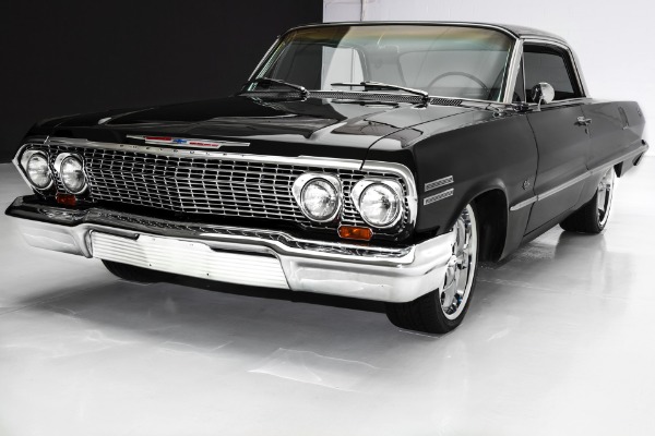 For Sale Used 1963 Chevrolet Impala Black 4-Speed New Chrome | American Dream Machines Des Moines IA 50309