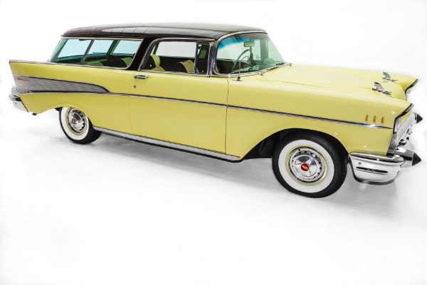 For Sale Used 1957 Chevrolet Nomad Rare Black & Cream | American Dream Machines Des Moines IA 50309