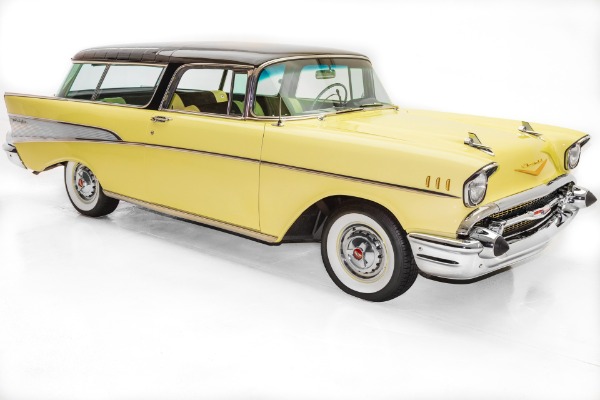For Sale Used 1957 Chevrolet Nomad Rare Black & Cream | American Dream Machines Des Moines IA 50309