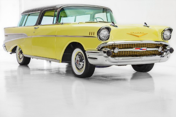 For Sale Used 1957 Chevrolet Nomad Rare Black & Cream | American Dream Machines Des Moines IA 50309