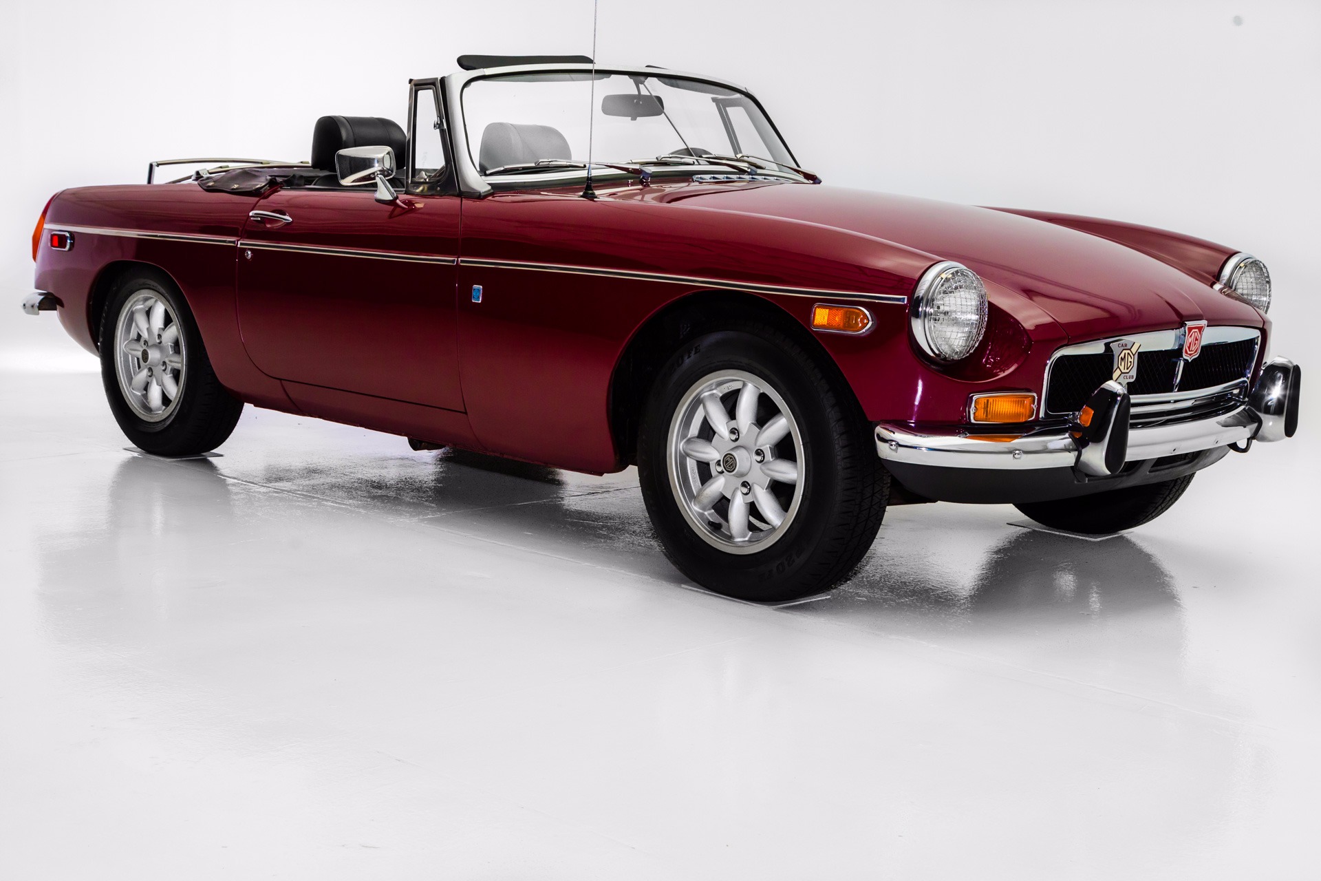 For Sale Used 1974 MG MGB Burgundy, Chrome Bumpers, British Sports Car (WHOLESALE CLEARANCE PRICED) | American Dream Machines Des Moines IA 50309