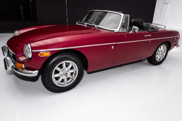 For Sale Used 1974 MG MGB Burgundy, Chrome Bumpers, British Sports Car (WHOLESALE CLEARANCE PRICED) | American Dream Machines Des Moines IA 50309