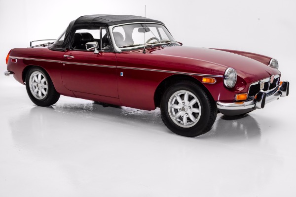 For Sale Used 1974 MG MGB Burgundy, Chrome Bumpers, British Sports Car (WHOLESALE CLEARANCE PRICED) | American Dream Machines Des Moines IA 50309