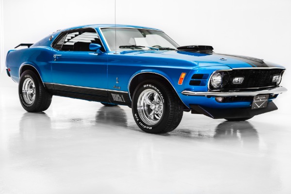 For Sale Used 1970 Ford Mustang Blue R Code 428 Cobra Jet | American Dream Machines Des Moines IA 50309
