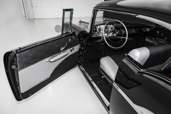 For Sale Used 1957 Chevrolet Bel Air New Black Paint & New Silver/Black Interior 327 Auto, Lots of new Chrome | American Dream Machines Des Moines IA 50309