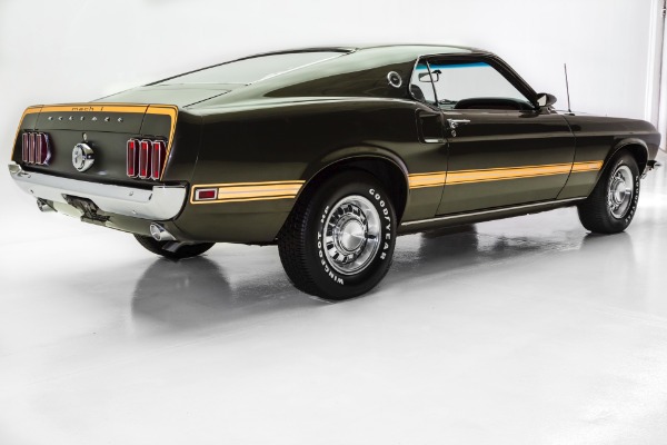 For Sale Used 1969 Ford Mustang Mach 1 Dark Jade Green  351 A/C | American Dream Machines Des Moines IA 50309