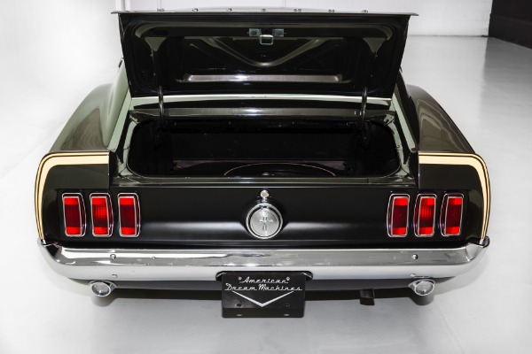 For Sale Used 1969 Ford Mustang Mach 1 Dark Jade Green  351 A/C | American Dream Machines Des Moines IA 50309