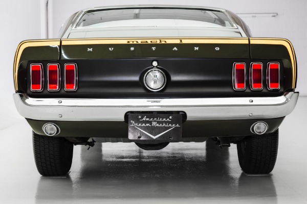 For Sale Used 1969 Ford Mustang Mach 1 Dark Jade Green  351 A/C | American Dream Machines Des Moines IA 50309