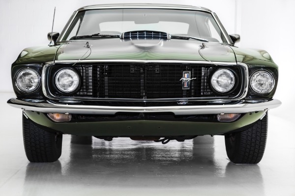 For Sale Used 1969 Ford Mustang Mach 1 Dark Jade Green  351 A/C | American Dream Machines Des Moines IA 50309