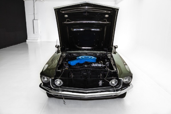 For Sale Used 1969 Ford Mustang Mach 1 Dark Jade Green  351 A/C | American Dream Machines Des Moines IA 50309